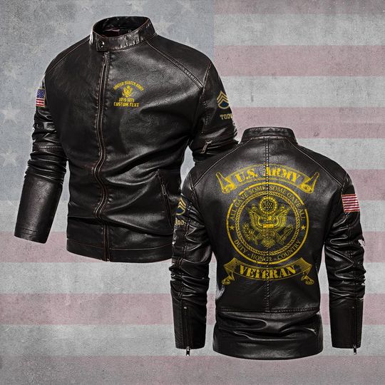 Customized U.S Veteran All Gave Some Stand Collar Leather Jackets