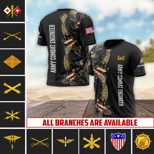 Customized Army Branches 3D T-Shirt
