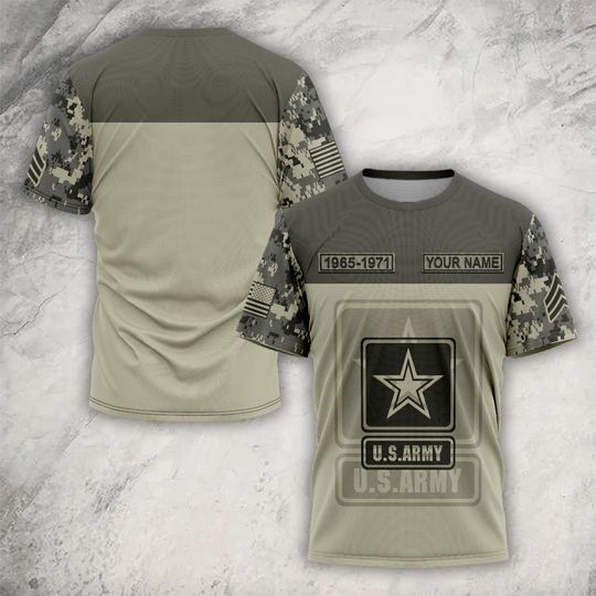 Customized US Military Camouflage 3D T-Shirt