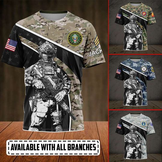 Customized Honor The Fallen 3D T-Shirt
