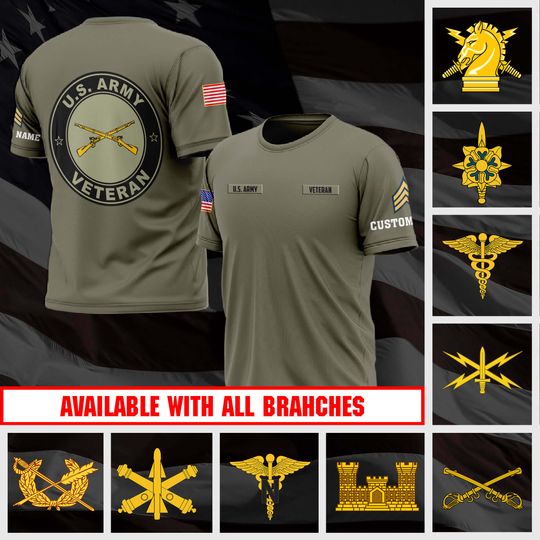 Customized US Army 3D T-Shirt