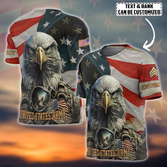 Customized U.S ARMY Eagle Soldier 3D shirt