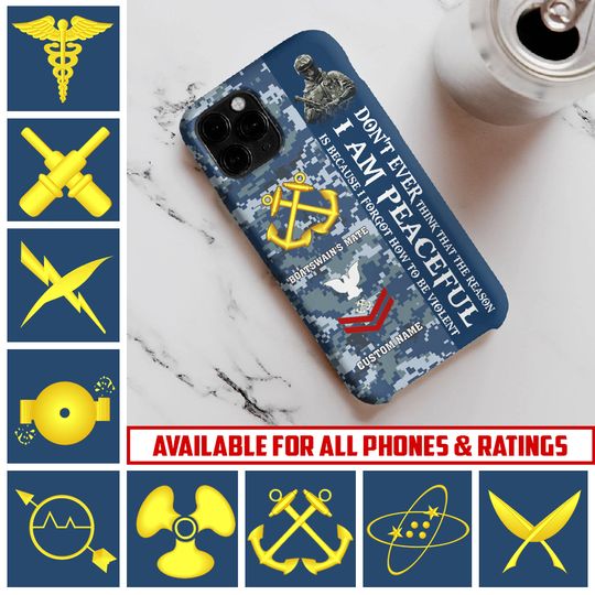 Customized US Navy Ratings Phone Case