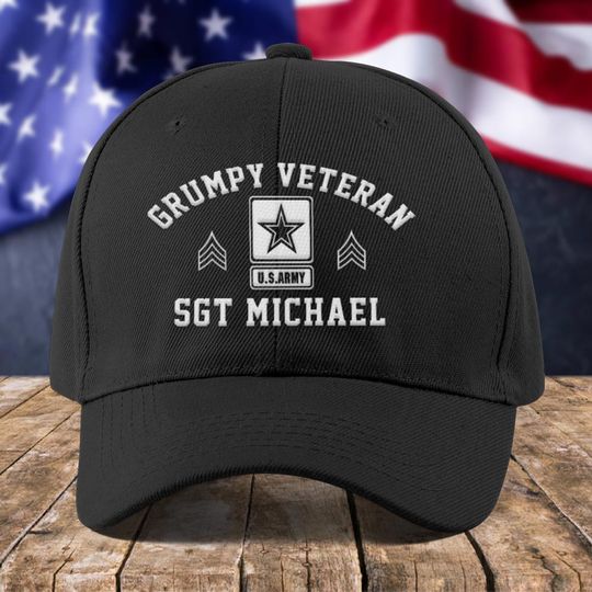 Customized Grumpy Veteran Cap Embroidered baseball cap