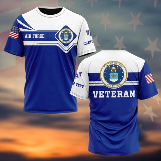 Customized U.S. Air Force Veteran 3D T-Shirt