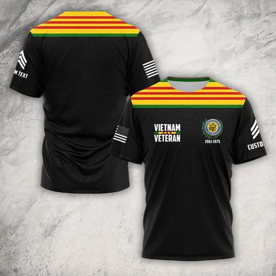 Customized&nbsp;Vietnam&nbsp;Veteran&nbsp;Proudly&nbsp;Served&nbsp;  3D shirt