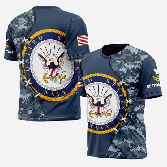 Customized U.S. Navy Camouflage 3D Shirts