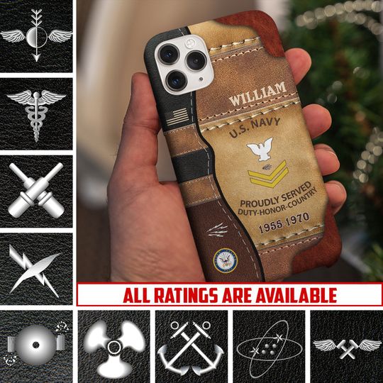 Customized Navy Ratings Phone Case