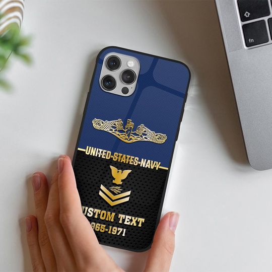 Customized US Navy Badges Veteran Proudly Served Phone Case