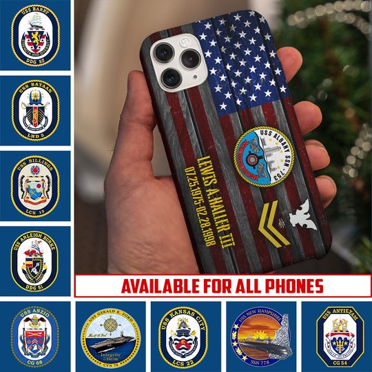 Customized Navy Ships Phone Case