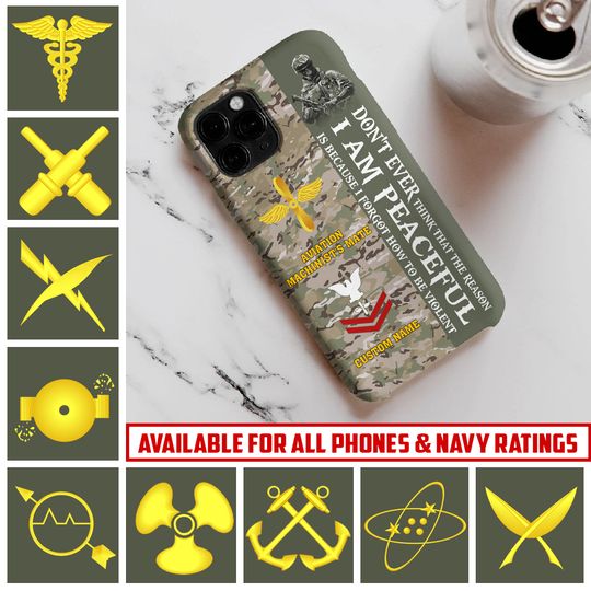 Customized US Navy Ratings Phone Case