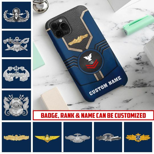 Customized US Navy Badges Phone Case