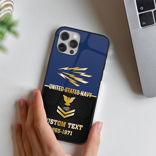Customized US Navy Ratings Veteran Proudly Served Phone Case