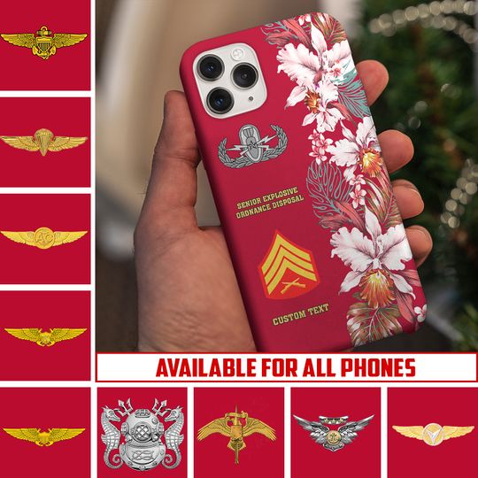 Customized US Marines Skill Badges Phone Case