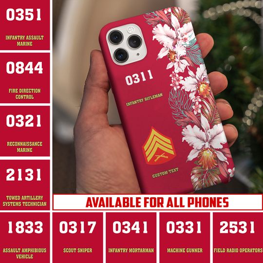 Customized US Marines MOS Phone Case