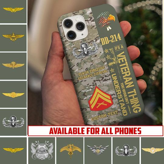 Customized US Marines Skill Badges Phone Case