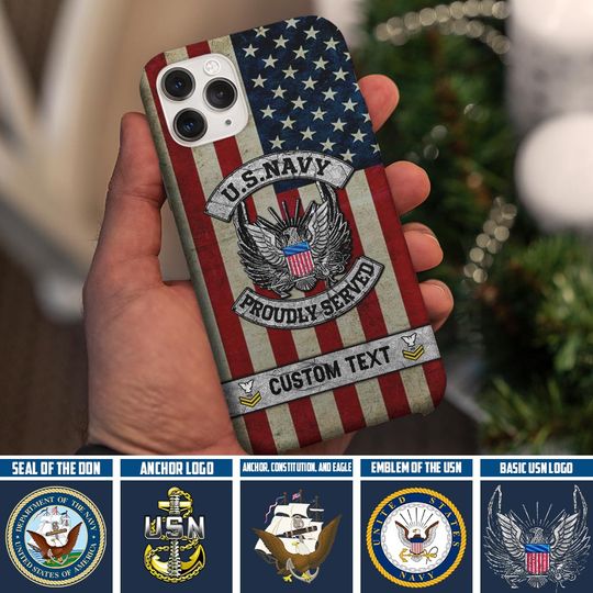 Customized US Navy Proudly Served Phone Case