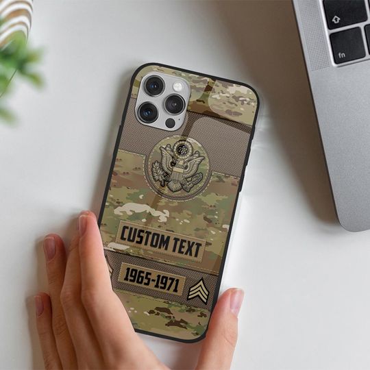 Customized US Veteran Camouflage Pattern Phone Case