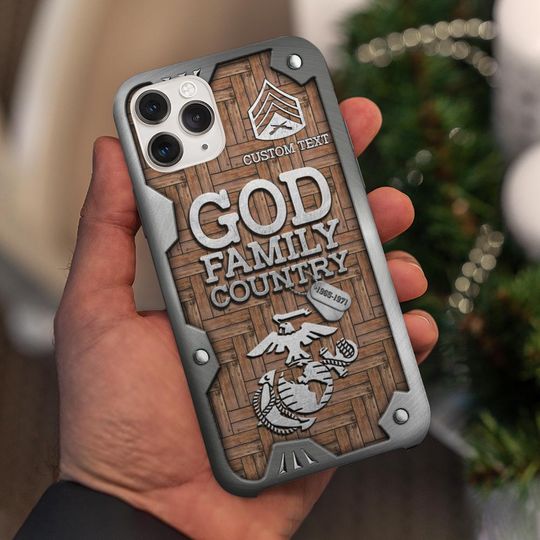 Customized US Military God Family Country Phone Case