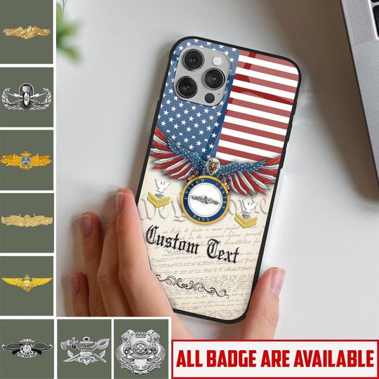 Customized Navy Skill Badges  Phone Case