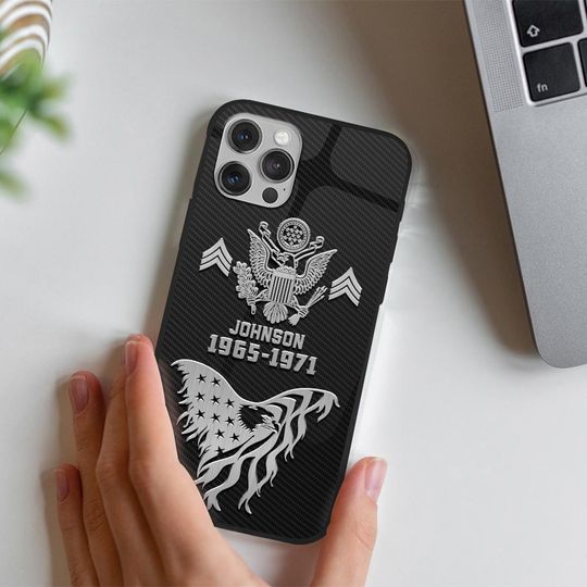 Customized US Military Proudly Served With US Eagle Phone Case