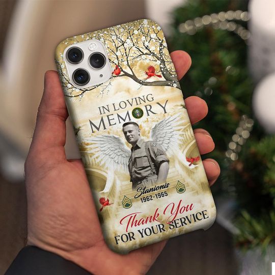 Custom Image – In Loving Memory, Thank You For Your Service Phone Case