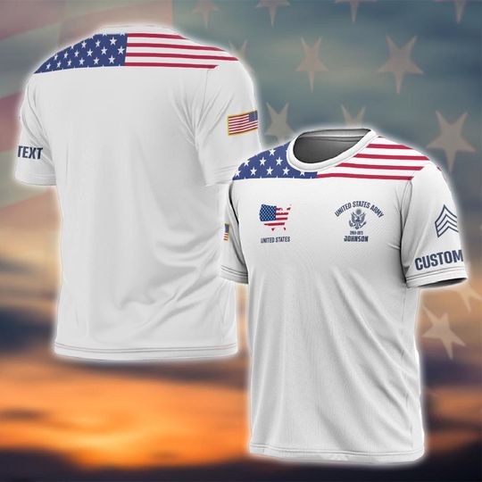 Customized U.S. Veteran 3D T-Shirt