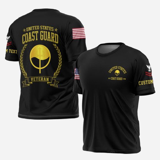 Customized Coast Guard Ratings 3D T-Shirt