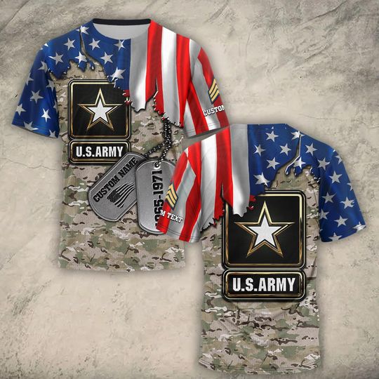 Customized U.S. Military 3D T-Shirt