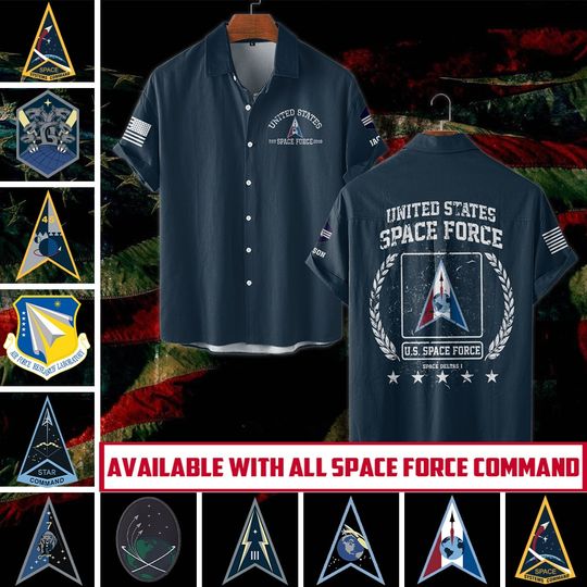 Customized United States Space Force Command Hawaiian Shirt