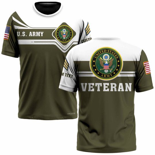 Customized US Army Veteran T-Shirt