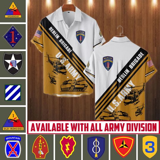 Customized Army Divisions Hawaiian Shirt