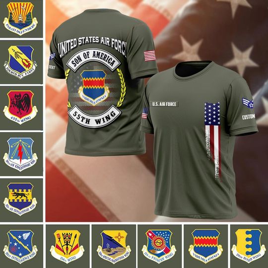 USAF Wings Son of America 3D T-Shirt