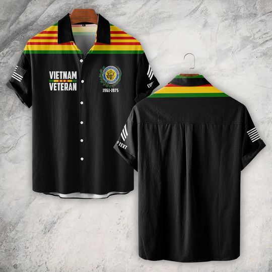 Customized&nbsp;Vietnam&nbsp;Veteran&nbsp;Proudly&nbsp;Served&nbsp; Hawaiian shirt