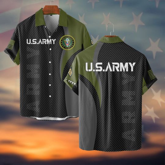Customized US Military Hawaiian shirt