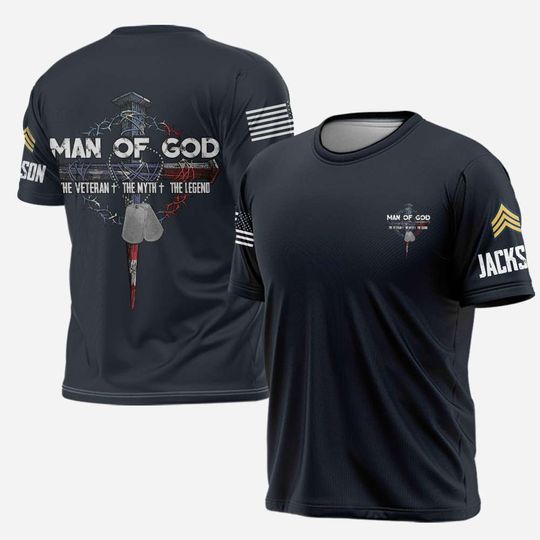 Man of God – The Veteran – The Myth – The Legend 3D T-Shirt