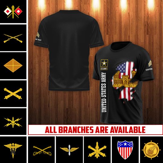 Customized Army Branches 3D Shirt