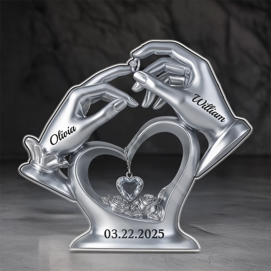 Custom Acrylic Plaque - Personalized Anniversary Wedding Shape  Acrylic Plaque