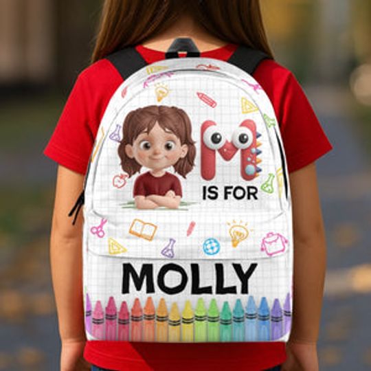 Custom Kids Backpack - Personalized Back To School Gifts For Kids - School Is My Playground