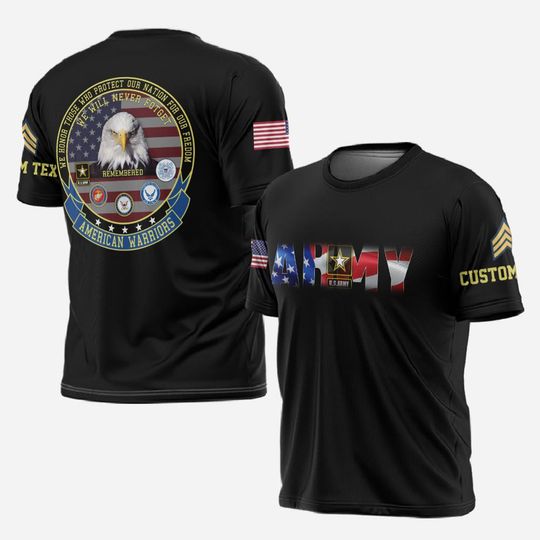 Customized America Warriors 3D Shirts