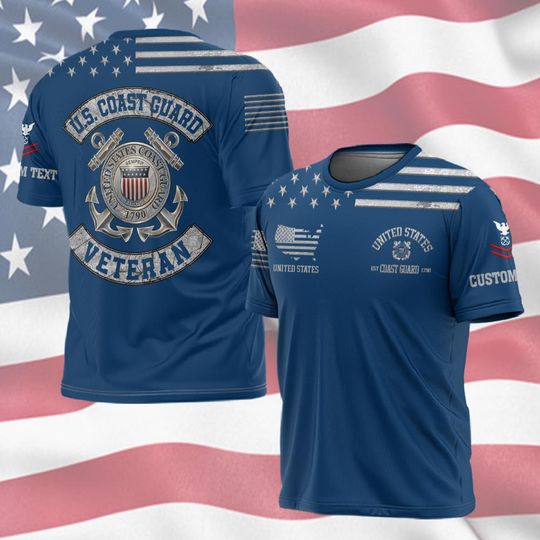Customized US Coast Guard Proudly Served 3D Shirts