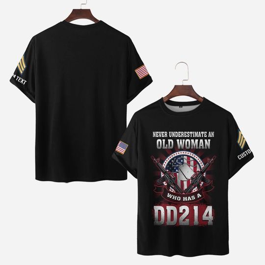 Never Underestimate A Woman Who Has A DD-214 3D Tshirt