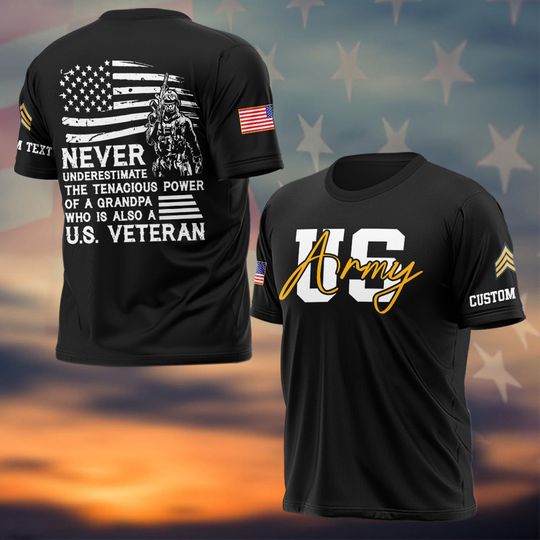 Customized U.S Veteran 3D Tshirt