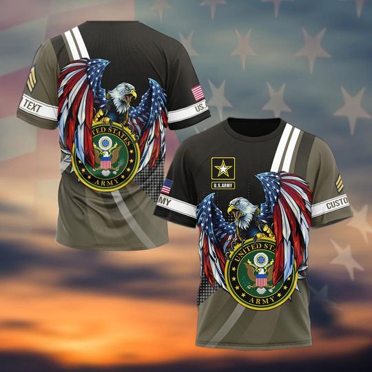 Customized US Army Veteran  3D Shirts