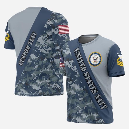 Customized U.S. Navy Veteran 3D T-Shirt