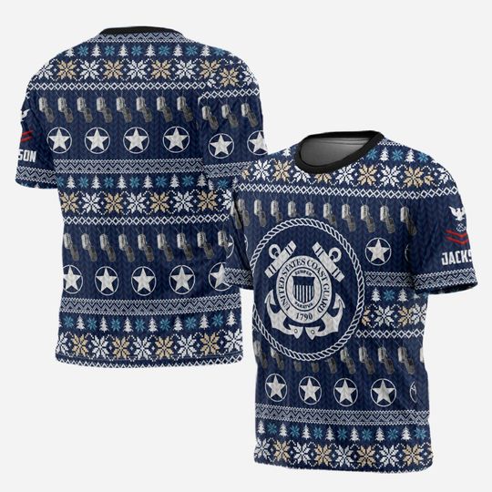Coast Guard Christmas 3D T-Shirt