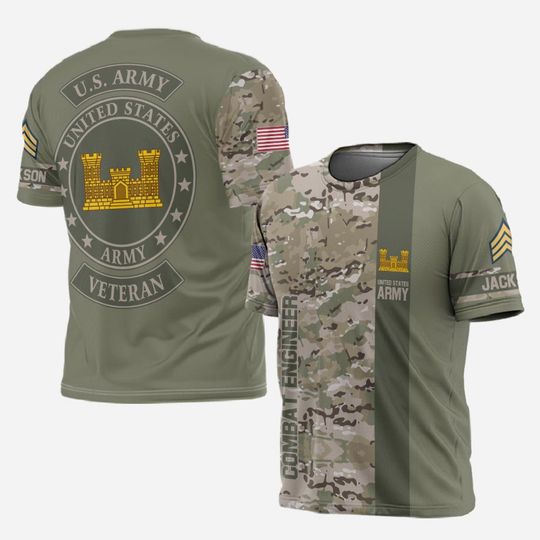 3D U.S. Army Branch Custom T-Shirt