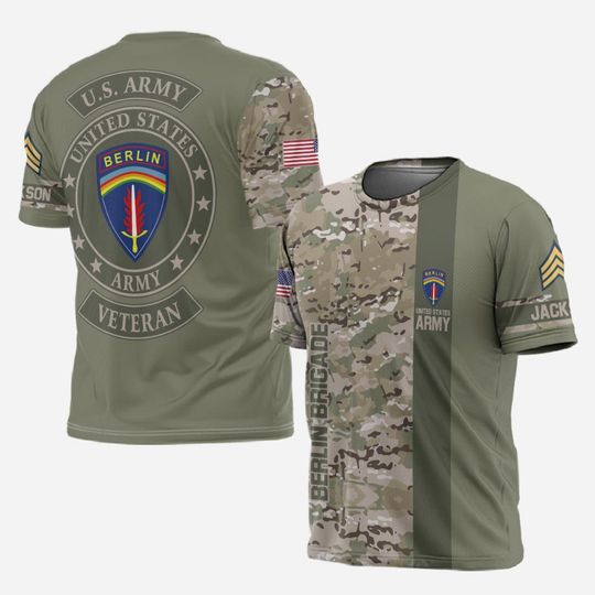 Customized U.S. Army Divi 3D T-Shirt
