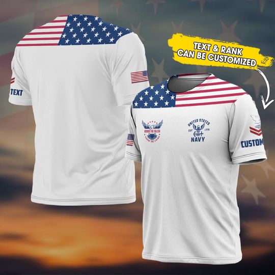 Customized Honor The Fallen Thank The Living 3D T-Shirt