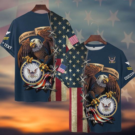Custom US Navy Veteran 3D T-Shirt